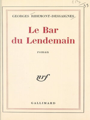 cover image of Le bar du lendemain